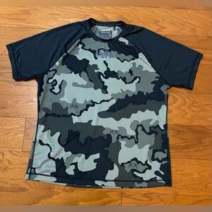 KUIU Valo Gila Short Sleeve Shirt Medium M Black Gray Camo